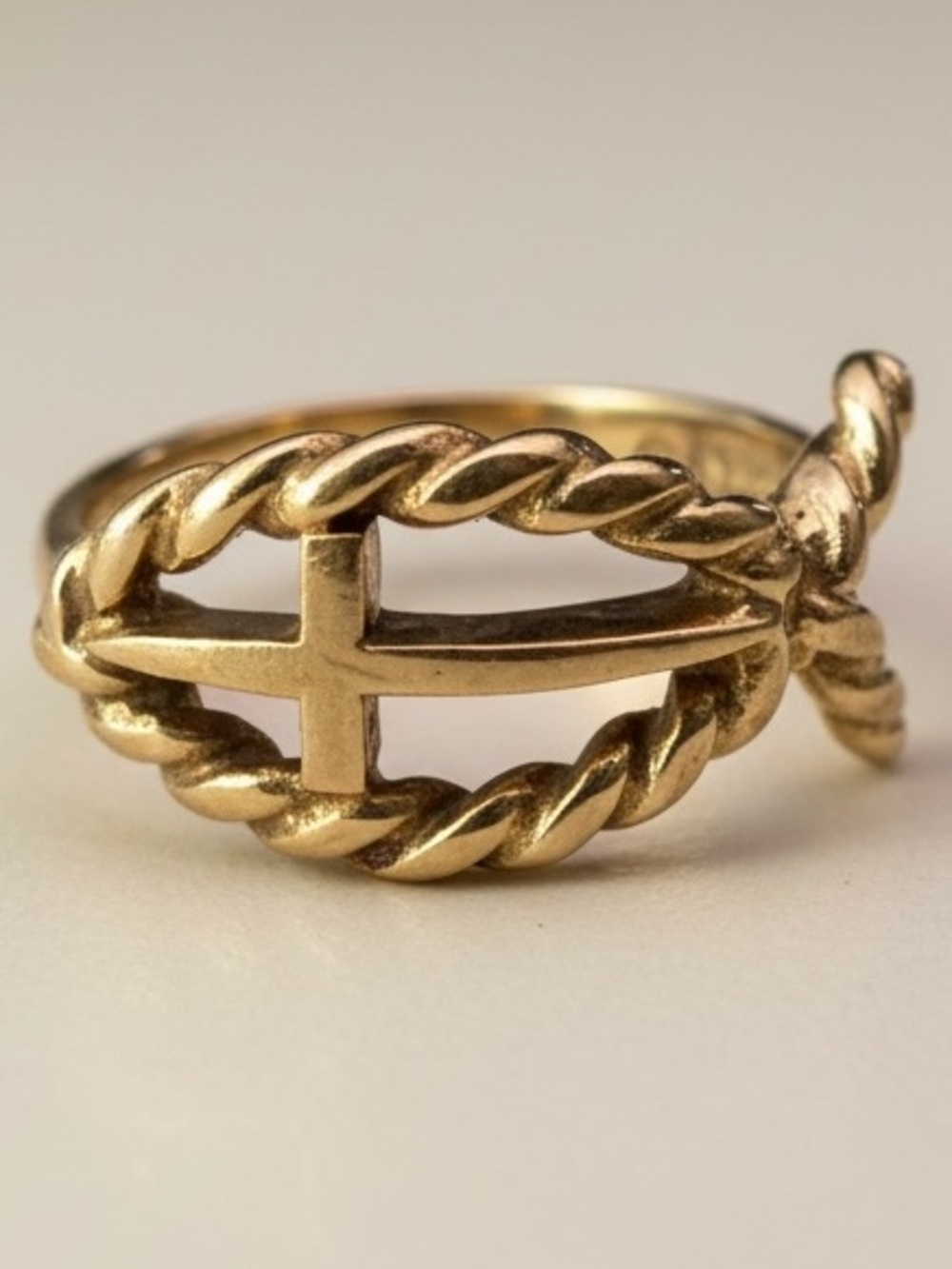 GOLD James Avery retired rare ICHTHUS fish ring